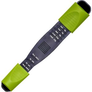 Performore Sliding Adjustable Measuring Spoon  9-in-1 All-in-One, 1/8 TSP to 1 TBSP, for Dry & Liquid Ingredients, Double-Ended, Dishwasher Safe, Plastic, Black & Green