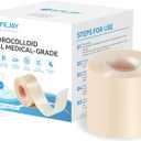 Hydrocolloid Bandages for Wound Care, Medical-Grade Hydrocolloid Roll with Self-Adhesive, Ultra Absorbent, Flexible & Waterproof, Cut-to-Size First Aid Kit Essential (2in*16ft)