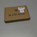 M MAELREG Boys' Polo Shirt Striped Short Sleeve Moisture Wicking Performance Stretch Active Casual Collared Kids Golf Shirt (6 Years, Light Pink/Cobalt Stripe)