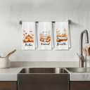Fall Pumpkin Hand Towels for Bathroom 16x24 Inch, Fall Pumpkin Bathroom Decor, Relax Unwind Breath Autumn Decorative Hand Towels for Bath Room Washroom Set of 3