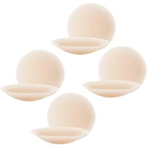 SKYASIA Nipple Covers for Women - Adhesive Silicone Breast Petals Reusable Pasties Sticky bra for All Dresses Beige M(8 Count) (Beige, M)