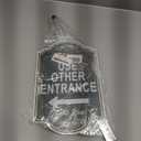 Please Use Other Entrance Sign Left Arrow 12" x 8" With 35" Long Metal Private Stake With Stand Aluminum Outdoor Use Business Home