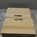 1 Piece Large Pine Wood Crates For Storage, Unfinished Natural Wooden Crates, 17" x 13" x 8.9"