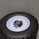 4.80/4.00-8" Tire and Wheel Flat Free 2 PCS, 16" Solid Wheelbarrow Tire with 5/8" & 3/4" Bearings,3"-7" Centered Hub, 14"-16" Universal Fit for Hand Truck/Garden Trailer/Trolley/Wagon (Black-White)