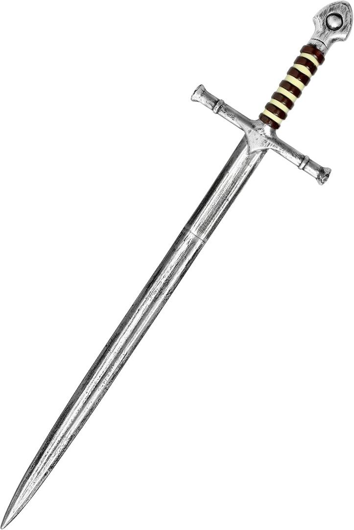 quescu Medieval Knight Toy Sword,35.6" Plastics Sword Medieval Warrior Costume Accessories for Renaissance Fair Cosplay,Props, Large