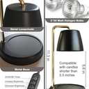 Candle Warmer Lamp with Timer and Dimmer - Electric Candle Lamp Warmer for Jar Candles - Ideal Home Decor Gift for Women, Daughter, and Mom - Includes 2 Bulbs (Black & Gold)