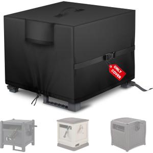 Garden Hose Storage Box Cover  Weather-Resistant Protective Cover for Outdoor Hose & Storage Box, Protects Against Sunlight, Rain, Snow, Sandstorms  Black (0-150FT)