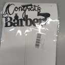 Glitter Congrats Barber Cake Topper, 2026 Hairdresser Cake Topper | Barber School Graduate Congrats Grad Party Decorations Black