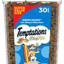 Temptations Cat Treats MixUps Surfer's Delight, Tuna, Shrimp, Salmon Flavor, Crunchy and Soft Cat Treats, 30 oz. Tub (EXP 08/08/27)