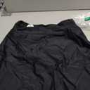 ANFILIA Women's High Waisted Swim Skirt Bottoms Ruched Scallop Trim Bathing Suit Skirts Split Tankini Swimsuit Bottom (Medium, Black)