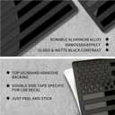 10 Pairs Embossed 3D Metal All Black American Flag Emblem Decal Stickers, Matte Black 5" x 3" Patriotic USA US Flag Car Decals Bumper Stickers for Truck, Window, Motorcycle, Support US Military