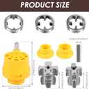 Electric Drill Compatible PVC Pipe Threader Kit with Various Die Sizes PVC Thread Maker Tool for Electric Drill PVC Thread Maker Tool with 3 Dies 1/2", 3/4", 1" Drill Plastic Pipe Tap Die Set(Type3)
