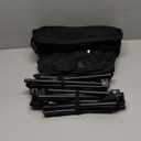 Lightweight Camping Chairs with Adjustable Height, Portable Camping Chairs for Adults with Carry Bag and Side Pockets, Folding Chairs for Outside for Camping, Beach, Fishing, Trip, Picnic (Black)