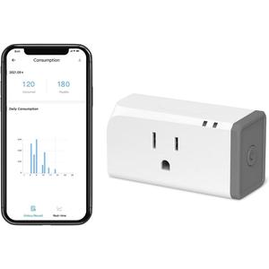 SONOFF S31 WiFi Smart Plug with Energy Monitoring, 15A Smart Outlet Timer Switch ETL Certified, Compatible with Alexa & Google Home, IFTTT Supporting, 2.4 Ghz Wi-Fi Only