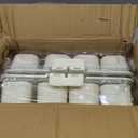 Salad Bar Containers for Fridge with Lid and Handle, Fruit Storage Containers with 4 Removable Colanders, Berry Box Fresh Produce Saver for Fruit, Veggie, Refrigerator, Kitchen, Picnic, Pack of 2