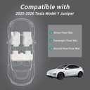 Floor Mats for 2025-2026 Tesla Model Y Juniper,White