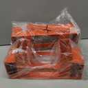 Mr IRONSTONE Firewood Log Storage Rack Bracket Kit, Adjustable Wood Rack Length Based on the Amount of Wood, for Outdoor Indoor Patio Deck Metal Log Holder Outdoor Tools with 34 Accessories Orange