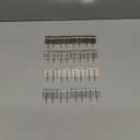 Amylove 20 Pcs Silver Cubicle Pins Partition Long Push Pins Fabric Clips Cubicle Name Plate Holders for Office Furniture Corkboard Fabric Mounting
