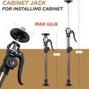 MANQO Cabinet Jack for Installing CabinetAdjustable Support Pole3rd Hand Support SystemExtend from 19.29 inch to 43.30 inch,Supports up to 132lbs for Drywall 2Pcs Set (Patent Design)