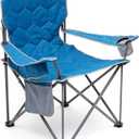 SUNNYFEEL XXL Oversized Camping Chair Heavy Duty 500 LBS for Big Tall People Above 6'4 Padded Portable Folding Sports Lawn Chairs with Armrest Cup Holder & Pocket for Outdoor/Travel/Picnic/Camp, 28D x 42W x 41H in