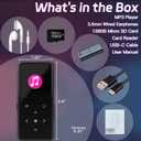 128GB MP3 Player with Bluetooth, Portable Music Player with Built-in Speaker, Enjoying Your Digital Music and Audiobooks Anytime,Includes FM Radio,Recorder,E-Book,and Comes with Earphones