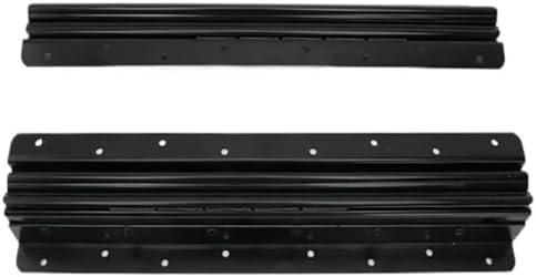 Drawer Rolling Bearing Slip Rail Undermount Heavy Duty Drawer Slides Full Extension Bottom Mounted Hidden Under Ball Bearing Metal Rails Track Guide 1 Pair(Black,16 Inch(400-900mm))