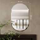 AUYHM Frameless Mirrors,Bathroom Wall Mirrors for Over Sink, 30x48 Mirror Beveled Oval Mirror entryway Horizontal and Vertical