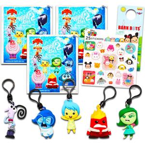 Disney Inside Out Blind Bag Set - Bundle Includes 3 Blind Bag Mystery Inside Out Figure Clips Plus More | Disney Inside Out Party Favor Accessories