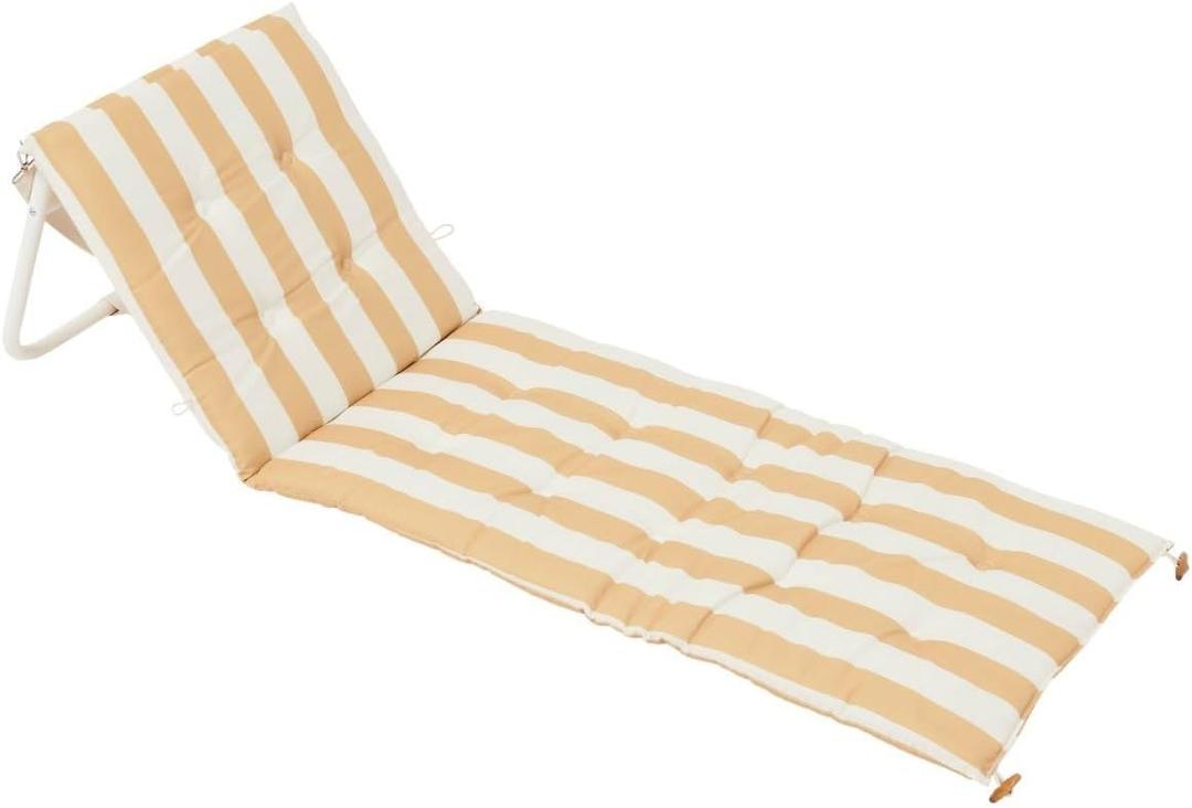 Sunnylife Foldable Outdoor Chair Reclining Beach Chair for Adults with Carry Bag, Adjustable Backrest, Water-Resistant Canvas, 220 lbs | Mango Bay