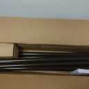 KAMANINA 1 Inch Double Curtain Rods 72 to 144 Inches (6-12 Feet) Telescoping Heavy Duty Drapery Rod for Windows 66 to 120, Netted Texture Finials, Antique Bronze, Fewer Rods, Easier Install