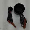 9PCS Black Stainless Steel Measuring Cups and Spoons Set, Heavy Duty Measuring Cup Set (Black-9pcs)
