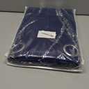 Yakamok Blackout Curtains 84 inch Length Living Room Thermal Insulated Silver Wave Line Dots Pattern Curtains Room Darkening Grommet Curtains for Bedroom, Navy, W42 x L84-inch, 2 Panels