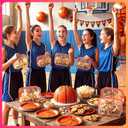 2 x Tallew 12 Pcs Bow Basketball Snack Bags for Team Gifts Bow Goodie Treat Clear Candy Pouch Bags PVC Waterproof with Zipper Party Favors for Team Ground Christmas Birthday Gifts Sport Supplies