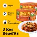 DELIEF Stir-Fried Cabbage Kimchi - Authentic Korean Cabbage, Vegan, Gluten-Free, Shelf-Stable Canned, No Preservatives, 5.64 oz/160 g (4 Packs), BBD:01/09/2027