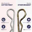 2 x Cotter Pins 250 Pcs r pins - Sturdy & Durable Alloy Steel - R- Shaped Heavy Duty Cotter Pin Assortment Kit in 6 Different Sizes - Perfect for Mechanics, Lawn Mowers, & RV Owners