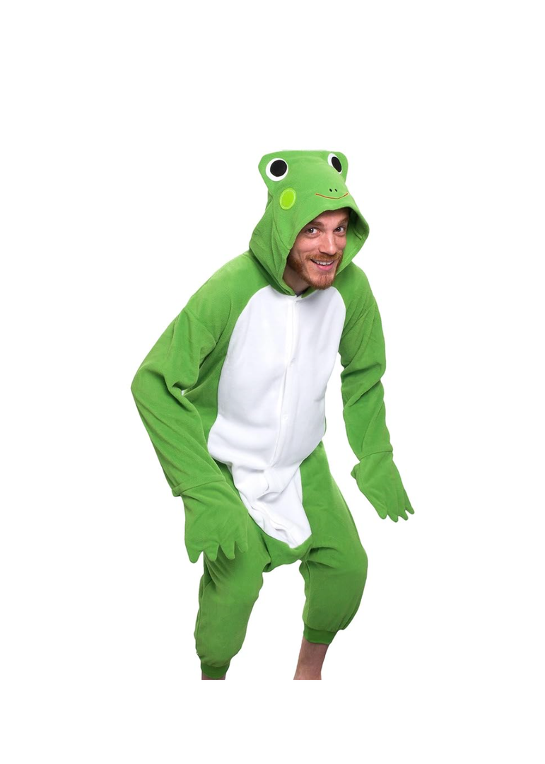 Funziez! Adult Onesie Halloween Costume - Animal and Sea Creature - Plush One Piece Cosplay Suit for Adults, Men and Women Size L