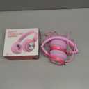 AILIHEN C8 Girls Headphones, On-Ear Headphones Wired with Microphone and Volume Control Foldable Corded Stereo 3.5mm Headset for Girls School Chromebook Laptop Computer PC Tablets Travel (Pink) (Medium)