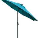 Sunnyglade 9' Patio Umbrella Outdoor Table Umbrella with 8 Sturdy Ribs (Teal Blue)