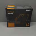 Tefici Electric Heated Blanket Throw, Super Cozy Soft 2-Layer Flannel 50" x 60" Heated Throw with 3 Heating Levels & 4 Hours Auto Off, Machine Washable, ETL&FCC Certified, Home Office Use,Camel