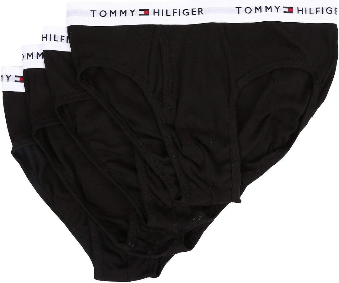 Tommy Hilfiger Men's Cotton Classic 4-Pack Brief (Black)