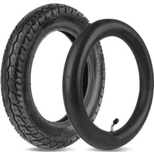 Heavy Duty 12.5x2.25 (12-1/2 x2-1/4) Tire & Inner Tube Set with Angled Valve Stem for Electric Scooters Razor Pocket Mod, Currie, Schwinn, GT, IZIP, eZip