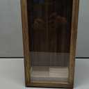 SINGLBA Necklace Holder Organizer, Wooden Jewelry Box for Women Girls, Rotatable Jewelry Organizer Case with Ring Tray Display & Storage for Necklaces Bracelets Rings Earrings, Gifts for Women Her (Carbonized Brown)