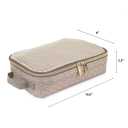 Itzy Ritzy Packing Cubes for Travel Set of 3 Packing Cubes or Travel Organizers Each Cube Features a Mesh Top, Double Zippers and a Fabric Handle (Taupe)