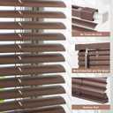 LazBlinds No Tools No Drill 1" Vinyl Mini Blinds, Cordless Blinds for Windows, Light Filtering Horizontal Window Blinds & Shades, 28" W x 48" H, Mahogany