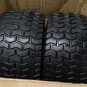 (2-Pack) 13x6.5-6 Flat Free Lawn Mower Tires & Wheels, 13x6.50-6 Solid Tires for Riding Mowers, Garden Tractors & Golf Carts, 3" Centered Hub with 3/4" & 5/8" Bearings Included