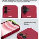 OTOFLY Compatible with iPhone 16 Case, Compatible with MagSafe, Shockproof Magnetic Silicone Case for iPhone 16,[Military Grade Protection] [2 Pack Screen Protectors], Viva Magenta