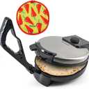 10inch Roti Maker by StarBlue with FREE Roti Warmer and Removable Handle - The automatic Stainless Steel Non-Stick Electric machine to make Indian style Chapati, Tortilla, Roti AC 110V 50/60Hz 1200W