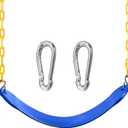 TURFEE Swing for Outdoor Swing Set - Pack of 1 Seat Replacement Kit with Heavy Duty Chains - Backyard Swingset Playground Accessories for Kids (Blue)