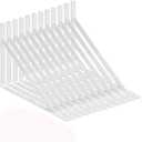 Acrux7 12 Pack White Steel Shelf Brackets 12x8inch - Heavy Duty L Brackets with Screws, White Metal Shelf Brackets - Perfect for DIY Shelves