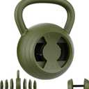 Hezeyferg 2-in-1 Adjustable Kettlebell, 15-45 LB Kettlebells Weight Set with Wide Grip, 4.8-30 LB Dumbbell Weights for Home Gym Strength Training